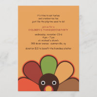 Invitación de Acción de Gracias para Pavo Juvenil
