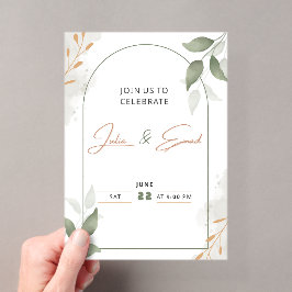 Invitación de acrílico