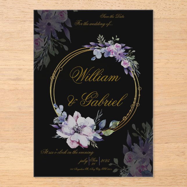 Invitación de acrílico (Anverso)