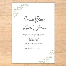 Invitación de acrílico