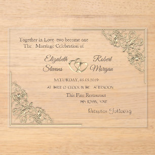 Invitación de acrílico
