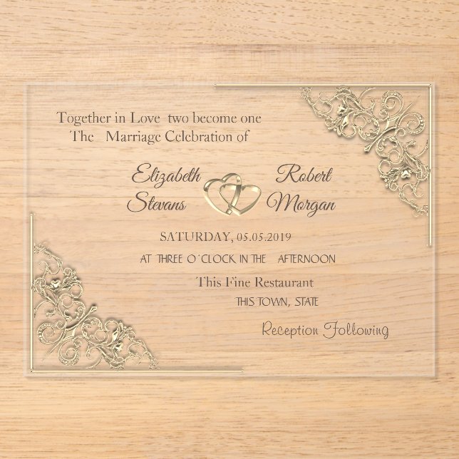 Invitación de acrílico (Anverso)