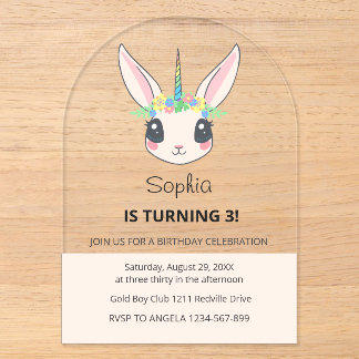 Invitación de acrílico