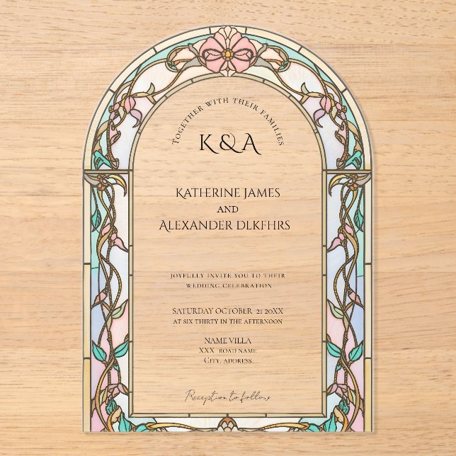 Invitación de acrílico (Anverso)