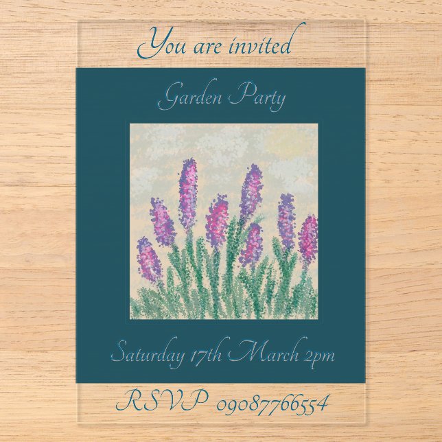 Invitación de acrílico (Anverso)