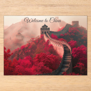 Invitación de acrílico “Bienvenido a China” Gran M