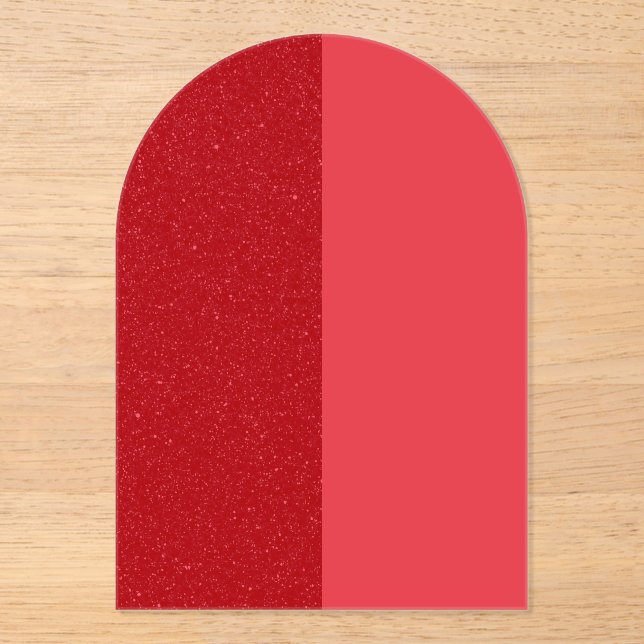 Invitación de acrílico de arco rojo de tomate pers (Anverso)