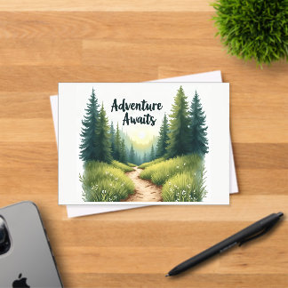 Invitación de acrílico de aventura espera