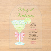 Invitación de acrílico para despedida de soltera M