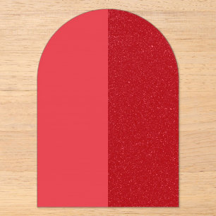 Invitación de acrílico roja personalizada de tomat