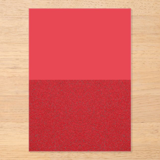 Invitación de acrílico rojo de tomate de bajo ruid (Anverso)