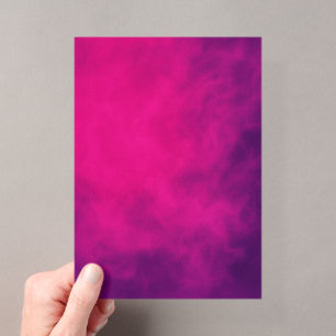 Invitación de acrílico rosa neón y violeta – Perso