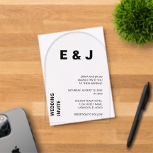 Invitación de acrílico simple y audaz para boda mo