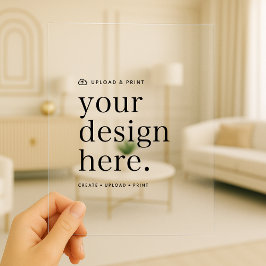 Invitación de acrílico | Sube tu diseño Invitación