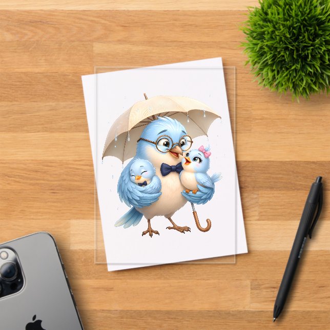 Invitación de acrílico transparente con adorable p (Insitu (Tarjeta de Invitación))