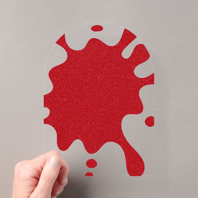 Invitación de acrílico transparente roja personali (Insitu (portátil))