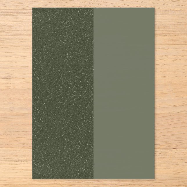 Invitación de acrílico verde musgo de dos tonos –  (Anverso)