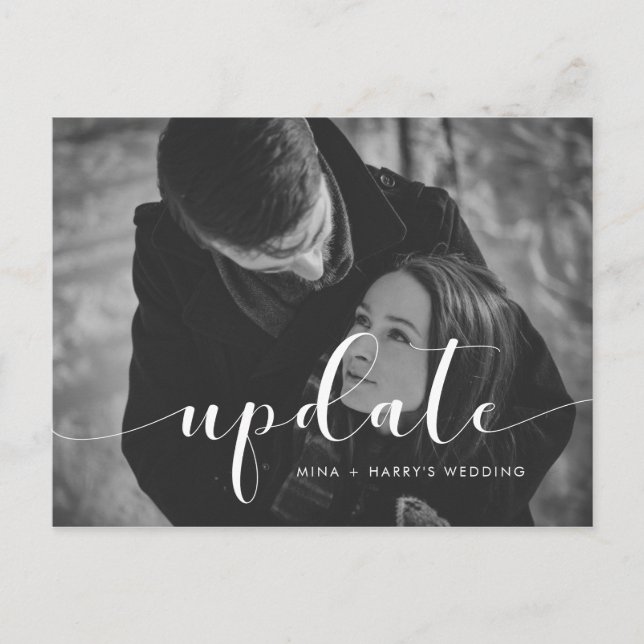 Invitación de actualización de boda elegante (Anverso)