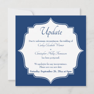Invitación de actualización de Boda pospuesto de b