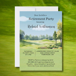 Invitación de Acuarela con Tema de Golf para Fiest