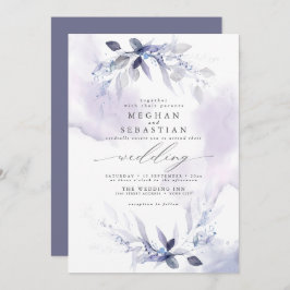 Invitación de Acuarela de Bodas Soñada Ciruela