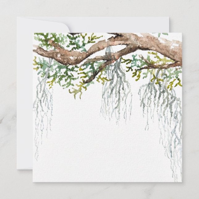 invitación de acuarela de campo bajo (Anverso)