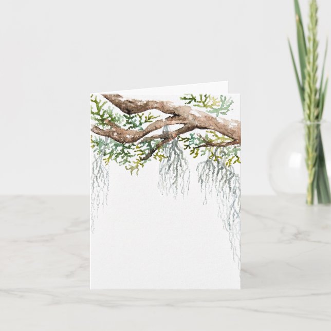 invitación de acuarela de campo bajo (Anverso)