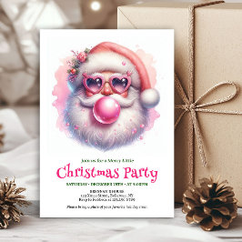 Invitación de acuarela de chicle rosa festivo de S