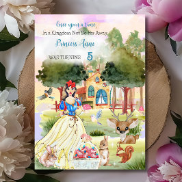 Invitación de acuarela de cumpleaños de la princes