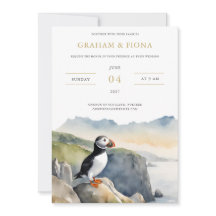 Invitación de Acuarela de Frailecillo