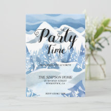 Invitación de Acuarela de Invierno Mágico