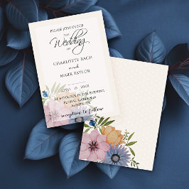 Invitación de Acuarela de Jardín Floral Colorido