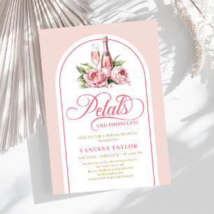 Invitación de acuarela de pétalos elegantes y pros