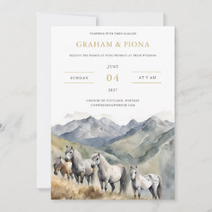 Invitación de Acuarela de Poni Shetland
