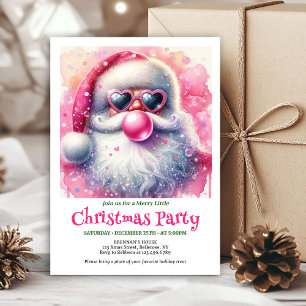 Invitación de acuarela de Santa rosa brillante mas