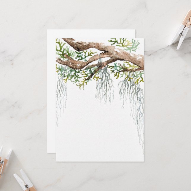 invitación de acuarela de tierras bajas (Anverso/Reverso In Situ)