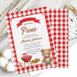 Invitación de Acuarela para Fiesta de Picnic de Os