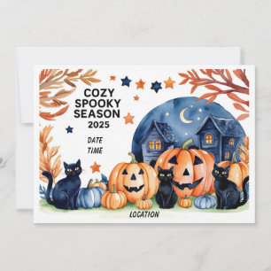Invitación de Acuarela para Temporada Espeluznante