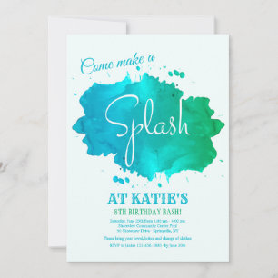 Invitación de Acuarela Salpicada