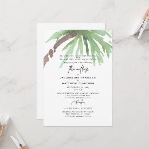 Invitación de Acuarela Tropical para Ambos Padres