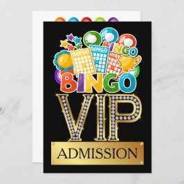 Invitación de admisión VIP de Bingo