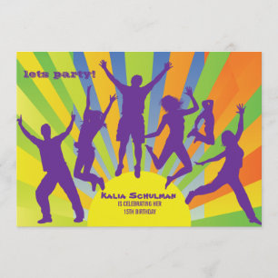 Invitación de adolescente de alta energía