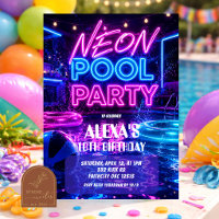 Invitación de adolescente niña a fiesta junto a la