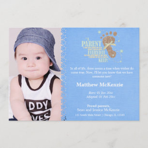 Invitación de Adopción Boy