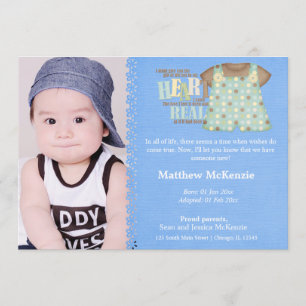 Invitación de Adopción Boy