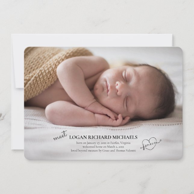 Invitación de Adopción de Fotografía Siempre Amada (Anverso)