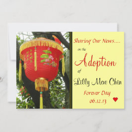 Invitación de adopción de linternas rojas chinas