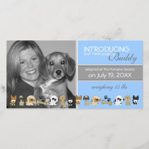 Invitación de adopción de perro nuevo