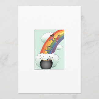 Invitación de adopción para niños arcoiris