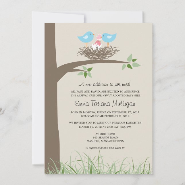 Invitación de adopción para parejas homosexuales N (Anverso)